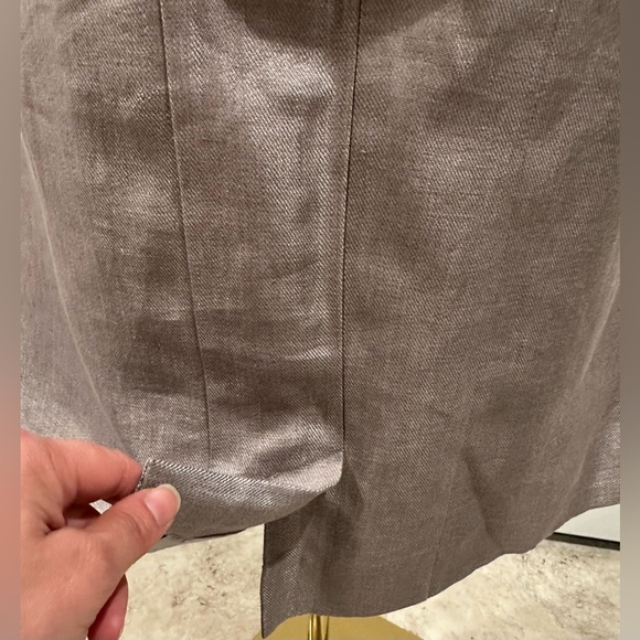 Nie & Toe Metallic Taupe Color.Lined. Zipper Closure In The Back. Sz 14. - Picture 7 of 12